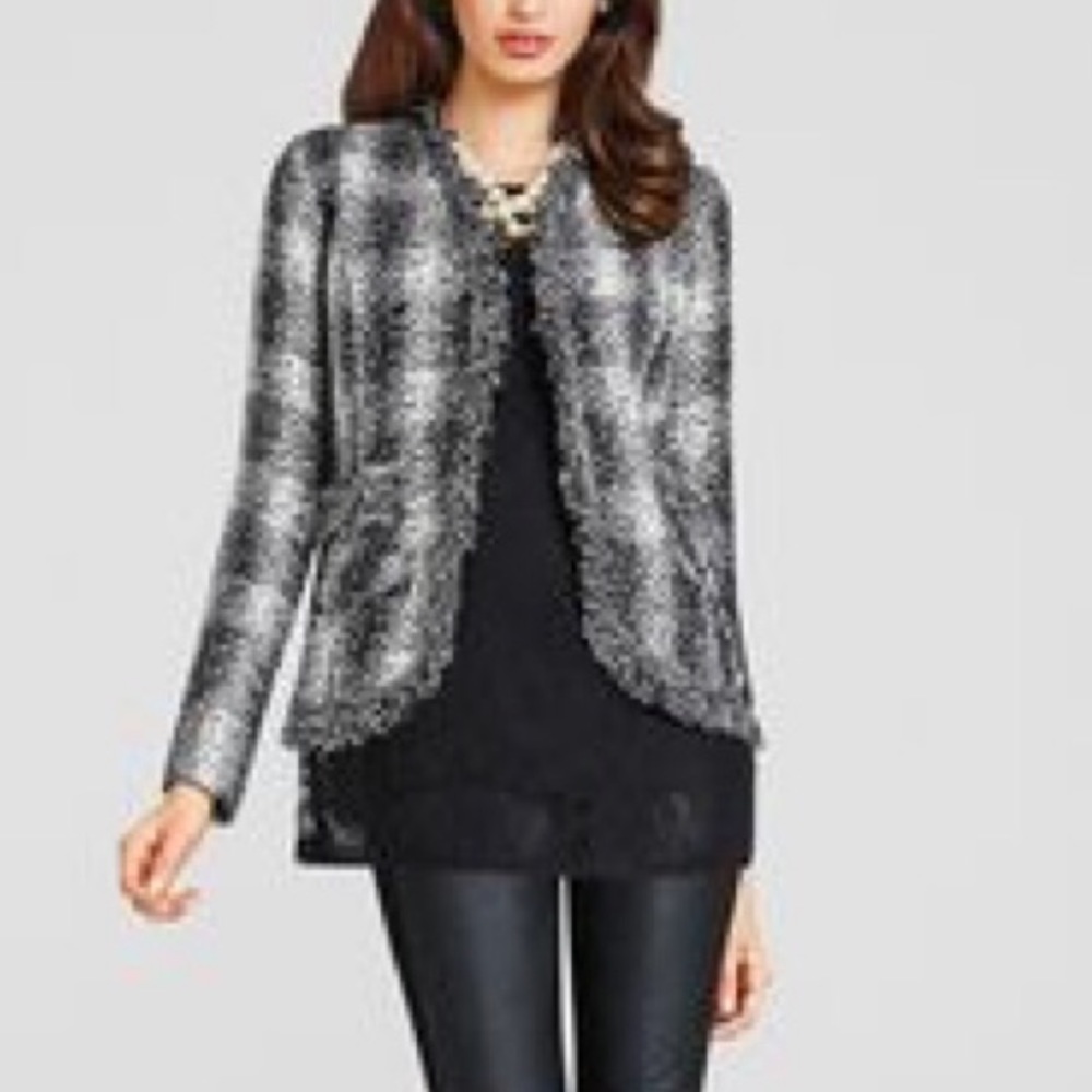 NWT CAbi Tweed Fringe Best in Show Blazer Jacket